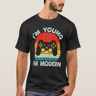 Camiseta Soy joven soy moderna Retro Gamer videojuego Conso