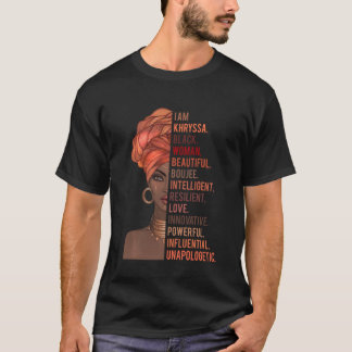 Camiseta Soy Khryssa Black Woman History Month 2020 Orgullo