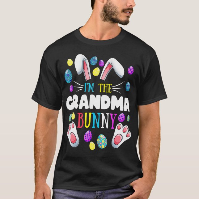 Camiseta Soy la abuela conejita Fiesta de Pascua de Familia (Anverso)