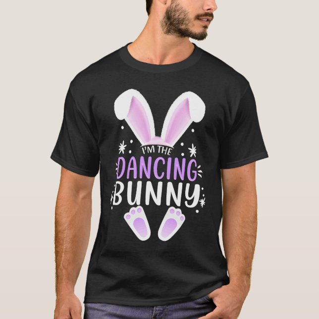Camiseta Soy la bailarina madre de la familia de conejo de  (Anverso)