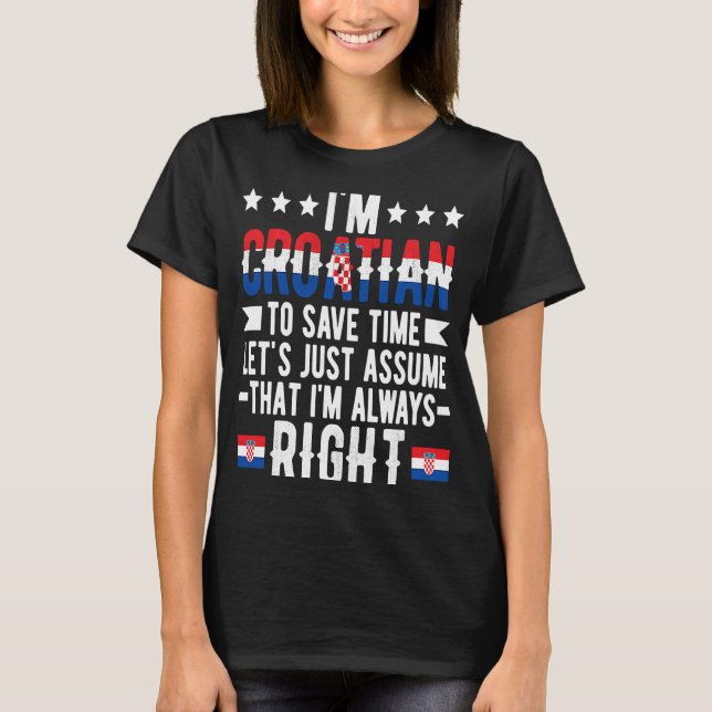 Camiseta Soy la bandera croata, patrimonio croata (Anverso)