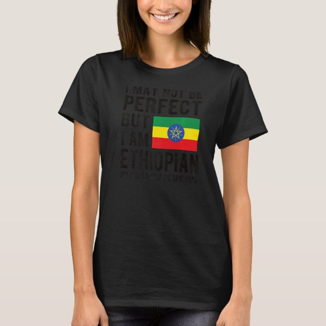 Camiseta Soy la bandera etíope, patrimonio etíope de etíope (Anverso)
