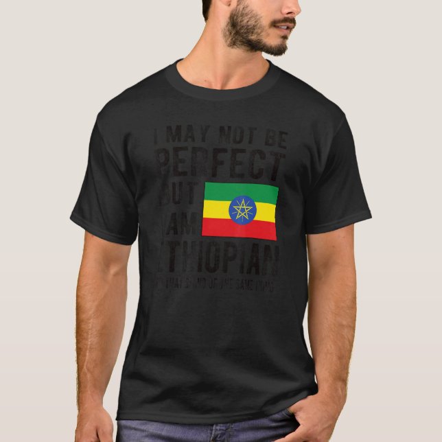 Camiseta Soy la bandera etíope, patrimonio etíope de etíope (Anverso)