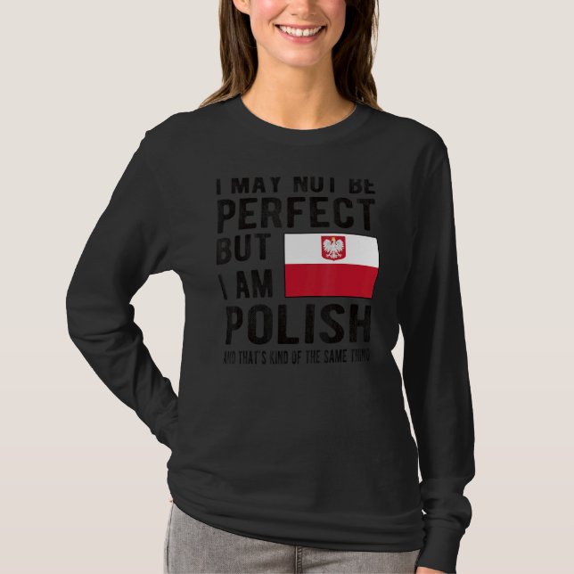 Camiseta Soy la bandera polaca, el patrimonio de Polonia, r (Anverso)
