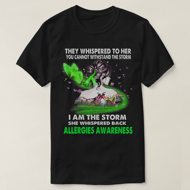 Camiseta Soy La Conciencia De Las Alergias De Tormenta (Diseño del anverso)