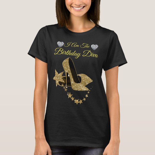 Camiseta Soy La Diva De Cumpleaños (Anverso)