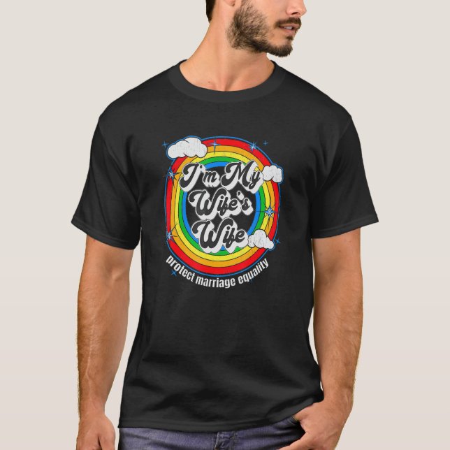 Camiseta Soy la esposa de mi esposa, el orgullo LGBT por la (Anverso)