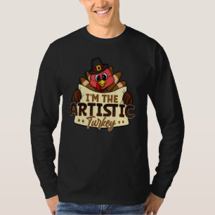 Camiseta Soy la familia artística de pavos a la par de than