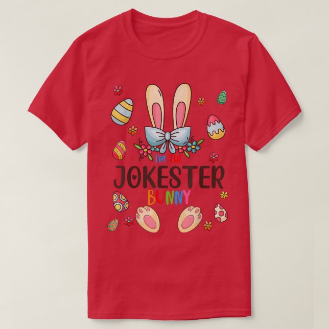 Camiseta Soy la familia de los Jokester Bunny Easter Day Ma (Diseño del anverso)