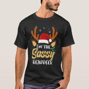 Camiseta Soy la familia de Navidades graciosos de renos paj