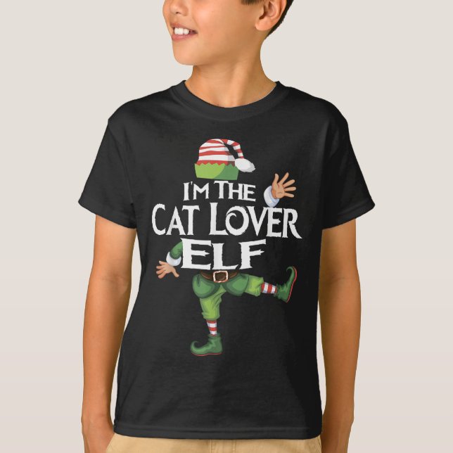Camiseta Soy la familia divertida de Cat Lover Elf que coin (Anverso)