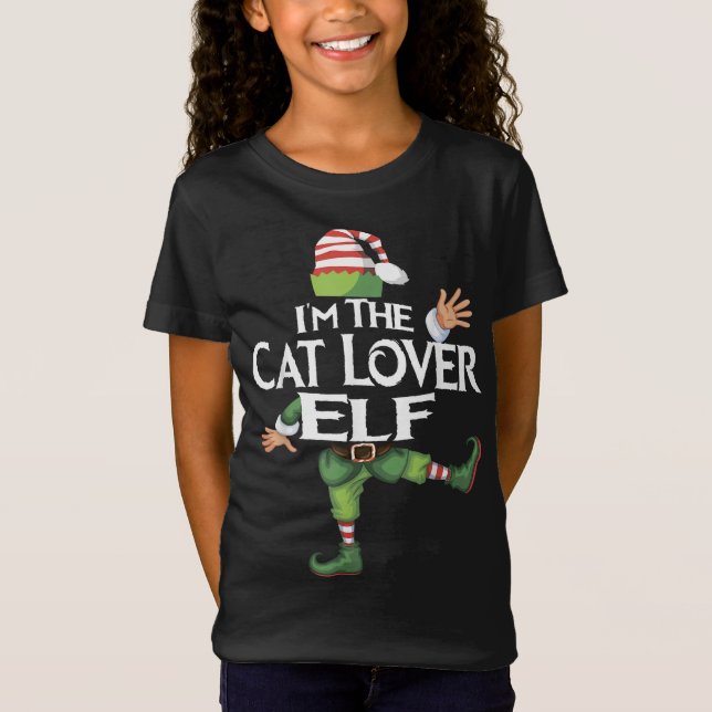 Camiseta Soy la familia divertida de Cat Lover Elf que coin (Anverso)