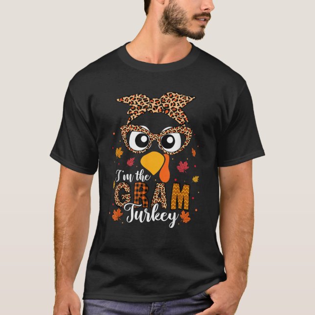 Camiseta Soy la familia Gram Turkey Coincidiendo con el Día (Anverso)