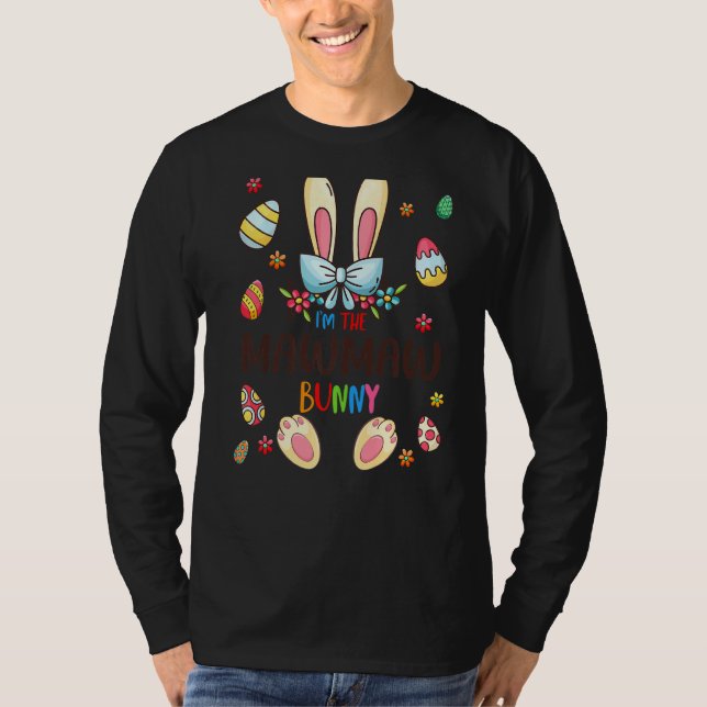 Camiseta Soy La Familia Matemática Mawmaw Bunny Easter Day (Anverso)