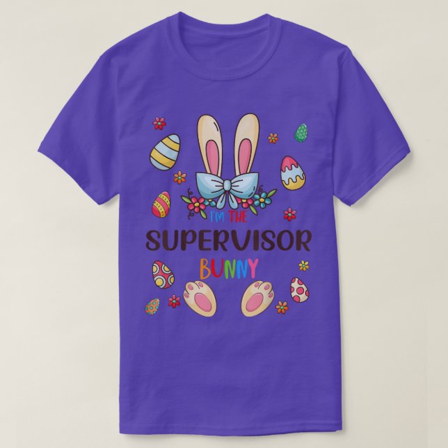Camiseta Soy la familia supervisor Bunny Easter Day Matchin (Diseño del anverso)