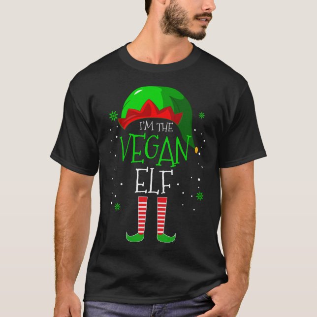 Camiseta Soy la familia Vegan Elf Costume Christma (Anverso)