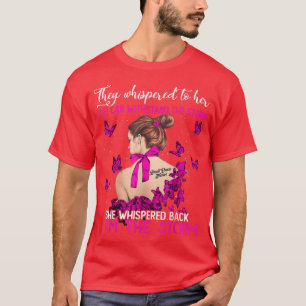 Camiseta Soy la fuerte tormenta mujeres guerrera del cáncer