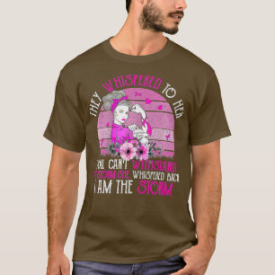 Camiseta Soy la fuerte tormenta mujeres guerrera del cáncer