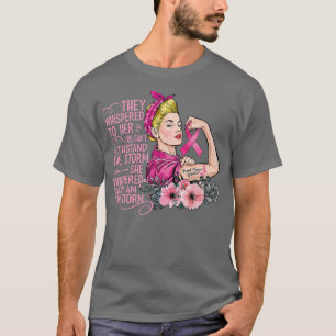 Camiseta Soy la fuerte tormenta mujeres guerrera del cáncer