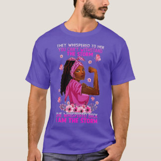 Camiseta Soy la fuerte tormenta mujeres guerrera del cáncer