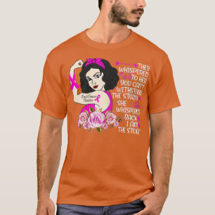 Camiseta Soy la fuerte tormenta mujeres guerrera del cáncer