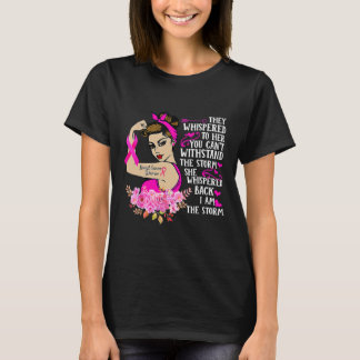 Camiseta Soy la fuerte tormenta mujeres guerrera del cáncer