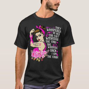 Camiseta Soy la fuerte tormenta mujeres guerrera del cáncer