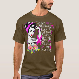 Camiseta Soy la fuerte tormenta mujeres guerrera del cáncer