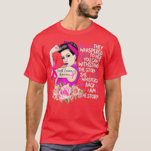 Camiseta Soy la fuerte tormenta mujeres guerrera del cáncer