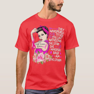 Camiseta Soy la fuerte tormenta mujeres guerrera del cáncer