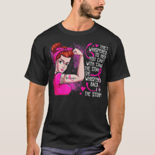 Camiseta Soy la fuerte tormenta mujeres guerrera del cáncer