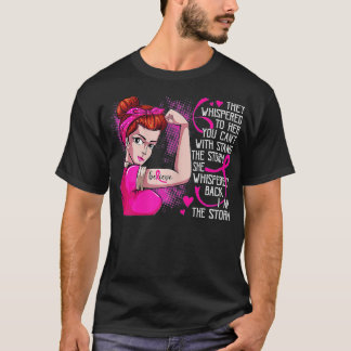 Camiseta Soy la fuerte tormenta mujeres guerrera del cáncer