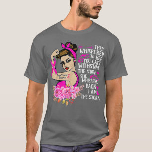 Camiseta Soy la fuerte tormenta mujeres guerrera del cáncer