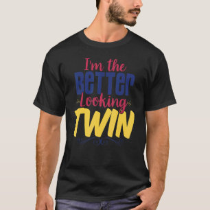 Camiseta Soy la gemela más guapa hermana hermano S