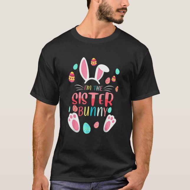Camiseta Soy la hermana conejita Fiesta de Pascua de Famili (Anverso)