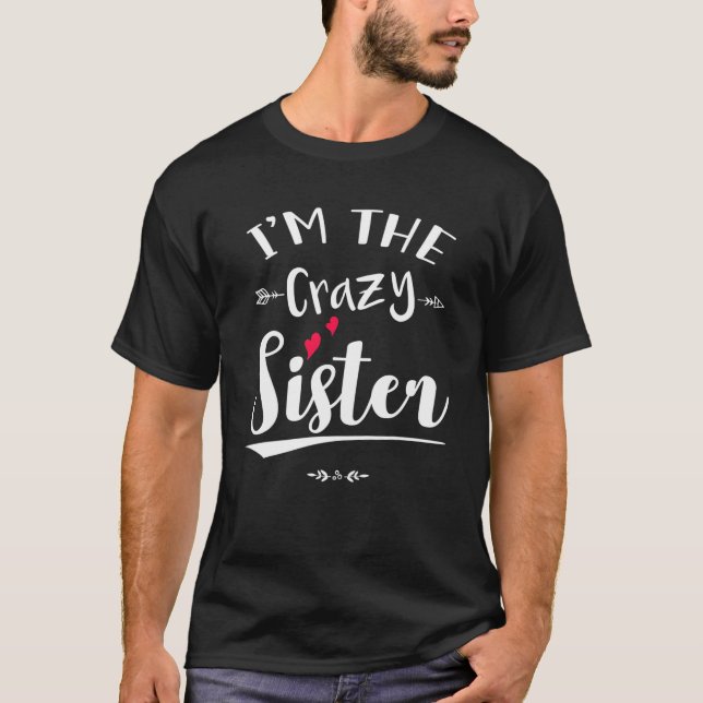 Camiseta Soy la hermana loca y divertida mejor pareja corta (Anverso)
