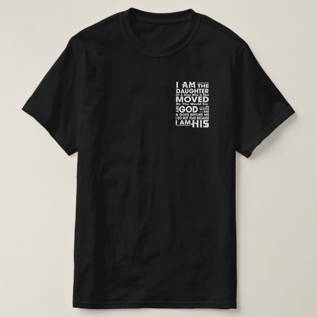 Camiseta  Soy la hija de un rey (Diseño del anverso)