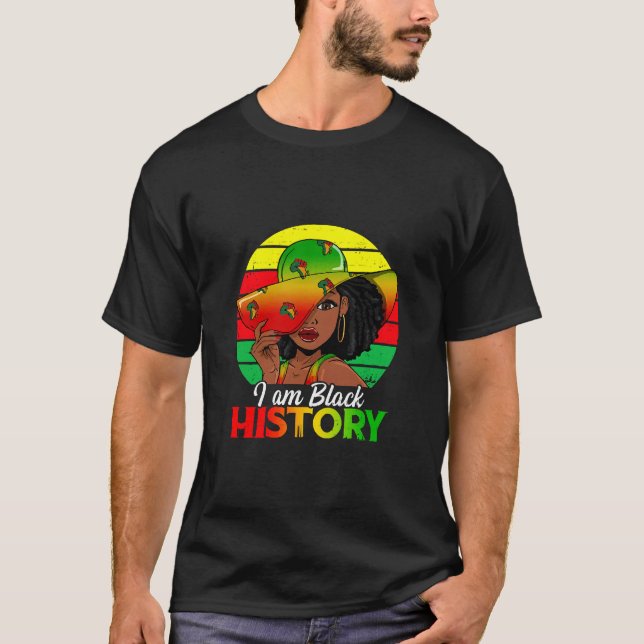 Camiseta Soy la historia negra de los Estados Unidos africa (Anverso)