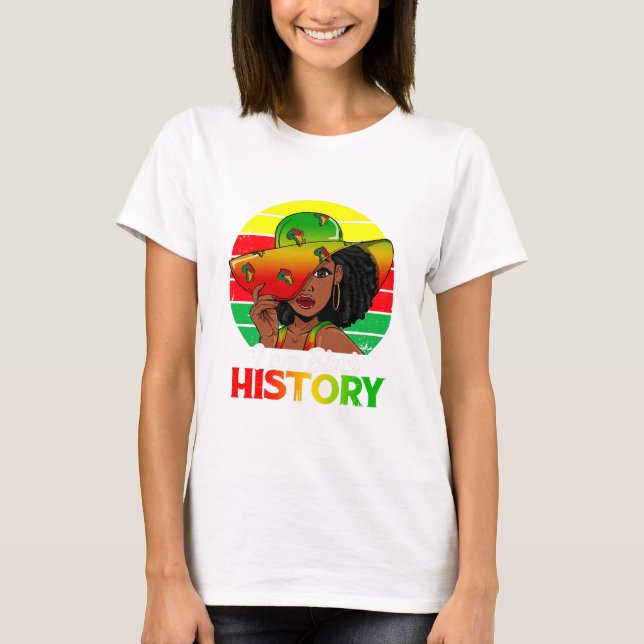 Camiseta Soy la historia negra de los Estados Unidos africa (Anverso)