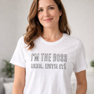 Camiseta Soy La Jefa Así Que Aguántate Declaración Divertid