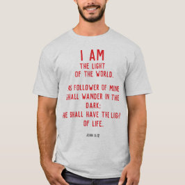 Camiseta Soy la Luz del Mundo Juan 8:12 Cristiano