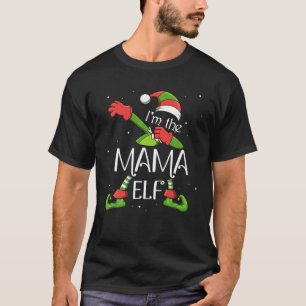 Camiseta Soy la mamá Elf Dabbing Santa Claus Xmas Family