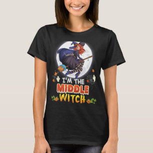 Camiseta Soy la media Witch Halloween Flying Broom Moon G