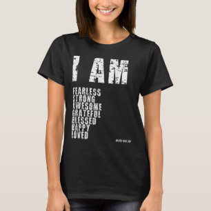 Camiseta Soy La Motivación De Dios Sin Miedo, Fuerte, Bendi