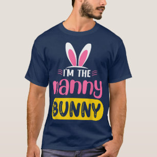 Camiseta Soy la nana conejo conejo orejas huevo divertida P