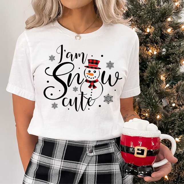 Camiseta Soy la nieve cute divertido feriado de invierno de (I am Snow Cute Fun Winter Snowman Holiday T-Shirt)