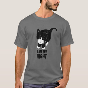 Camiseta Soy La Noche Para Los Amantes De Gatos Y Gatos De