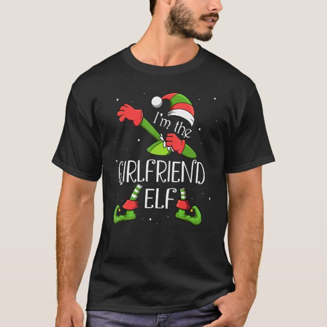 Camiseta Soy la novia Elf Dabbing Santa Claus Xmas Fa (Anverso)