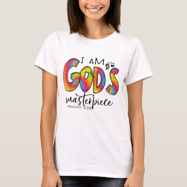 Camiseta Soy la obra maestra de Dios Efesios 220 Biblia Ver (Anverso)
