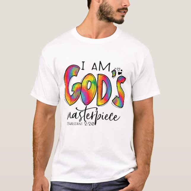 Camiseta Soy la obra maestra de Dios Efesios 220 Biblia Ver (Anverso)